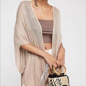 NWT Free People Daydream Frayed Kimono Duster